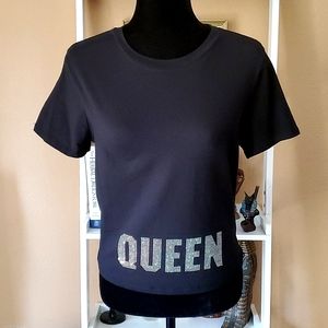 🌻QUEEN Black Mid-Tee